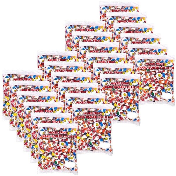 24x Hard Boiled Assorted Mixed Fruit Flavour Kids/Children Lollies 250g Pack
