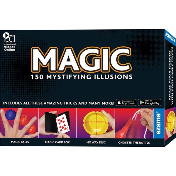 Ezama Magic 150 Mystifying Illusions Magician Tricks Kids/Family Play Set 7y+