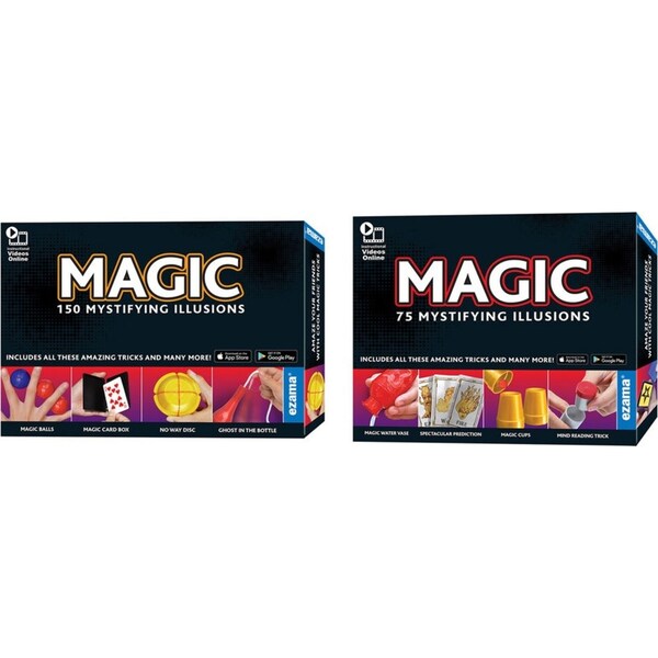 Ezama Magic 75 And 150 Mystifying Illusions Magician Tricks Play Set 6y+