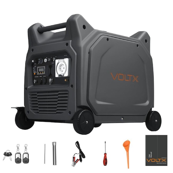 VoltX VX6600 2-Wire Inverter Generator 6.6KW Max 6.0KW Rated Portable Electric Start