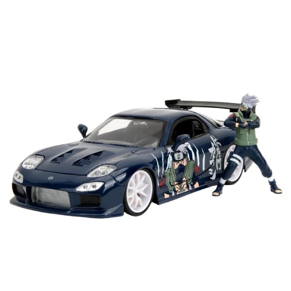 Jada 1:24 Scale Naruto 1993 Mazda RX-7 With Kakashi Hatake Diecast Model Toy