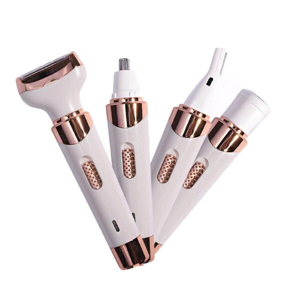 Beakey 4 in 1 Electric Razor for Women Eyebrow Nose Face Legs Underarms Portable Bikini Trimmer