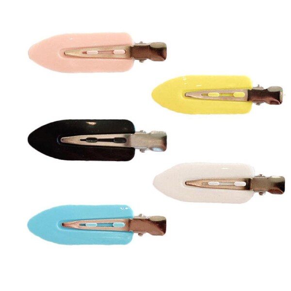 Beakey 5Pcs No Bend Curl Clips Hair Clips Pin for Hairstyle Bangs Waves-Mix Color