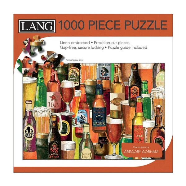 Lang Jigsaw Puzzle 1000 Piece Crafted Brews Linen Embossed