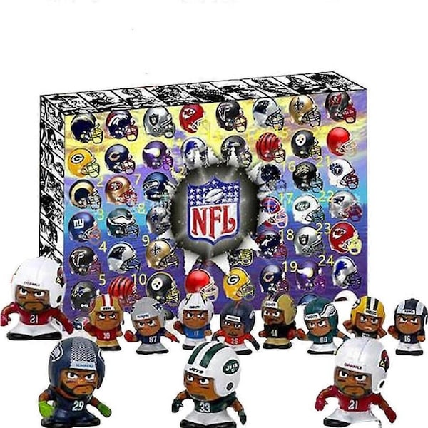 2024 NFL Football Figures Christmas Advent Calendar Xmas 24 Days Countdown Kids Dolls Toys Gift