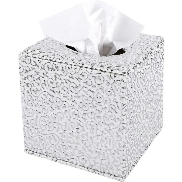 2024 Suitable Tissue Box Cover PU Leather Cube Tissue Holder - Household Office Square Tissue Cover Case