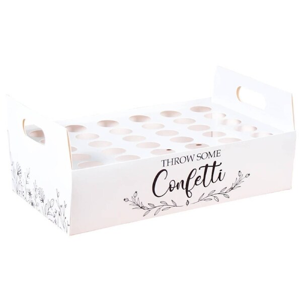 Wedding Confetti Cone Stand Tray Holder Just Married Petal Favour Decorations