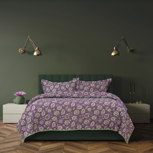 Algodon Mila Cotton Jacquard Reversible Coverlet w/ Pillowcase Set 240x245cm