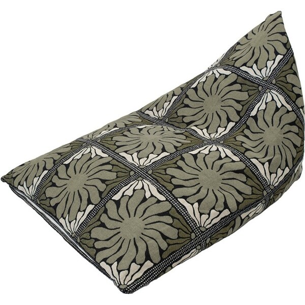 Bambury 145x105cm Zinnia Triangle-Shaped Bean Bag Moss