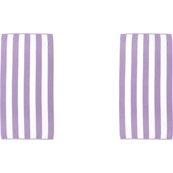 2x Bambury Cotton Ecobeach Bath Towel Soft/Absorbent Rectangle 75x150cm Lilac