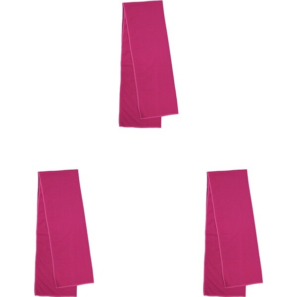 3x Bambury Gym/Sports Workout Recovery Snap Cold Cooling Towel 30x100cm Fuchsia