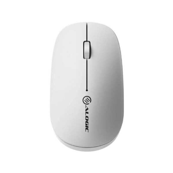 [AMBT4KWH] Alogic Echelon Bluetooth USB-C Rechargeable 4 Keys Mouse White