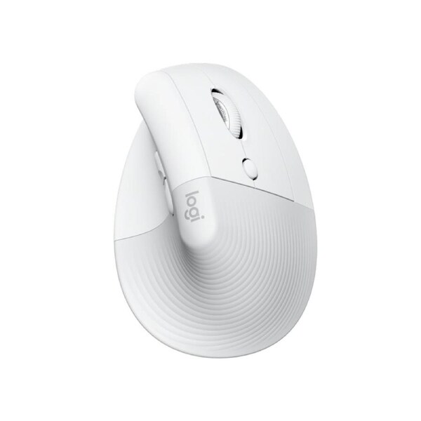 Logitech Lift Vertical Ergonomic Mouse - Off White, Wireless, BT, Quiet clicks [910-006480]