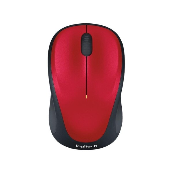 Logitech M235 Wireless Mouse Red - Contoured Design Glossy Comfort Grip [910-003412]