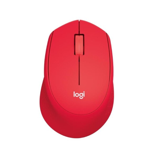 Logitech M331 Silent Plus Wireless Mouse Red - Advanced Right-hand comfort [910-004916]