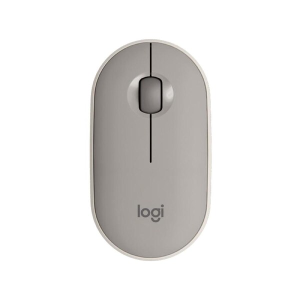 Logitech Pebble M350 Modern, Slim, Silent Wireless and Bluetooth Mouse - Sand [910-006665]