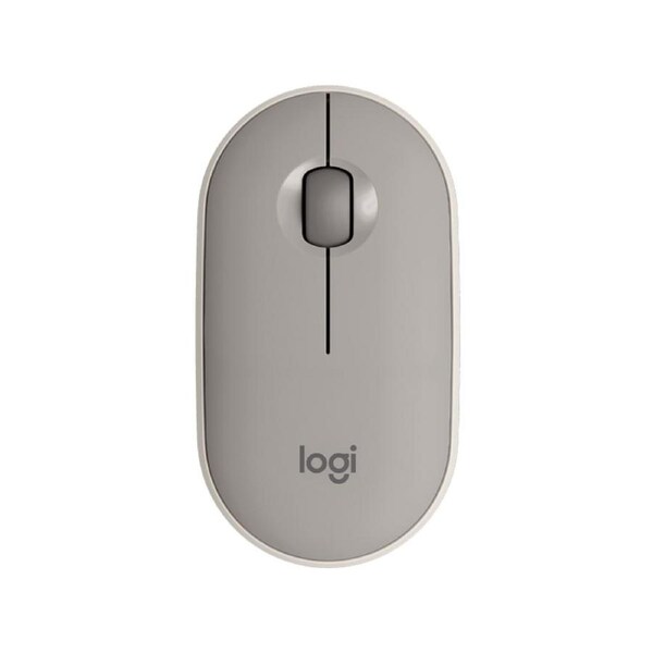 [910-006665] Logitech Pebble M350 Modern, Slim, Silent Wireless and Bluetooth Mouse - Sand