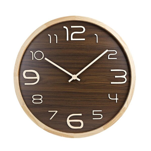 Furb Large Wall Clock 60cm Modern Round Clock Non-Ticking