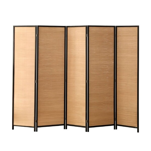 Lauft 5 Panel Room Divider Screen Partition Privacy Fold Dividers Wood Stand