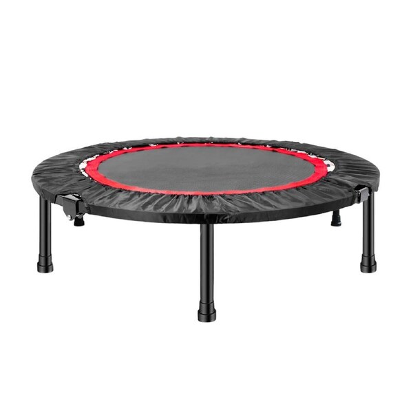 fitnessLAB 40" Mini Trampoline Foldable Fitness Trainer Home Gym Rebounder - 2 Sizes