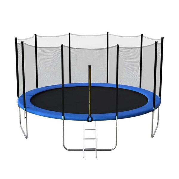 12FT fitnessLAB Trampoline Round Outdoor Playground Trampolines Safety Net & Ladder
