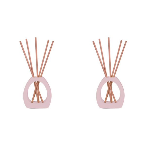 2 pack Arome Ambiance Arch Series Liquidless Reed Diffuser Set Peach Oolong Scent