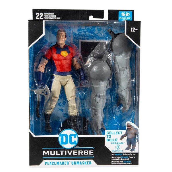 McFarlane DC Multiverse The Suicide Squad Peacemaker Unmasked Build-A-Fig 7 inch Action Figure