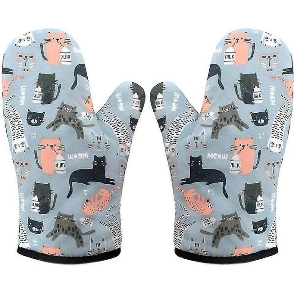 JOYBUY 2024 Oven Mitts, Heat Resistant Oven Mitts, 1 Pair Heat Resistant Oven Gloves For Grilling