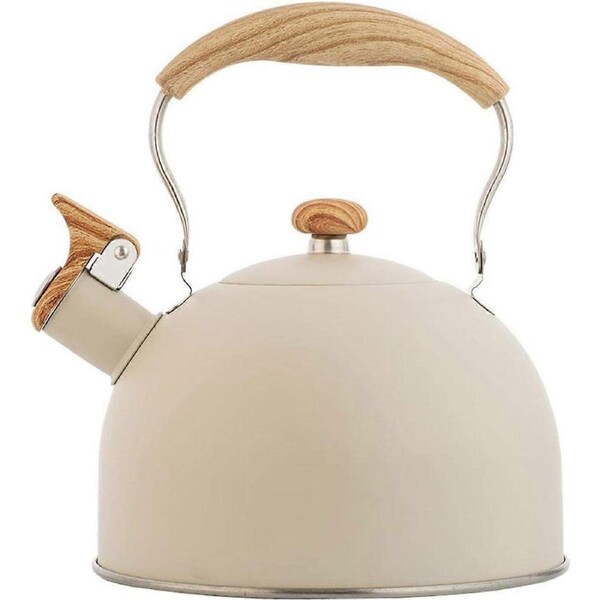 JOYBUY Whistling Kettle, 2.5L Whistling Kettle, Gas Induction Kettle Stainless Steel Kettle
