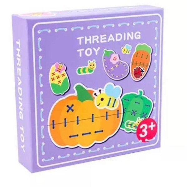 Threading & Lacing Toy Wooden Early Learning Play Set