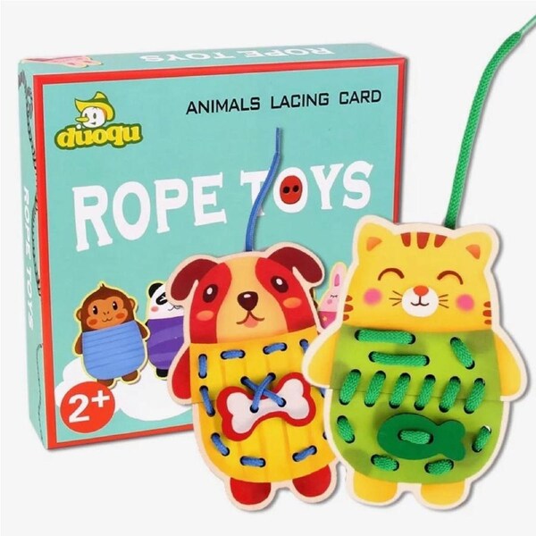 Threading & Lacing Toys Wooden Early Learning Educational Toy