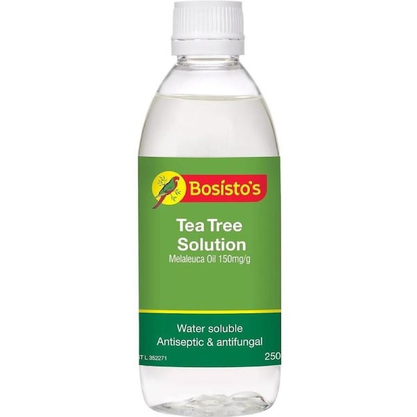 Bosisto's Tea Tree Solution 250mL - with 100% Natural Tea Tree Oil, Essential Oils, Dissolves Easily in Water, For Health and Home, Natural Cleaning, Antifungal, Australian Made & Owned