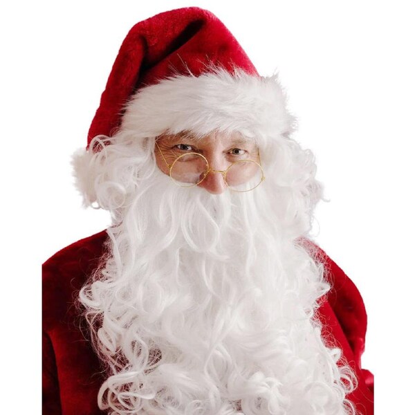 Christmas Professional Plush Crimson Santa Hat