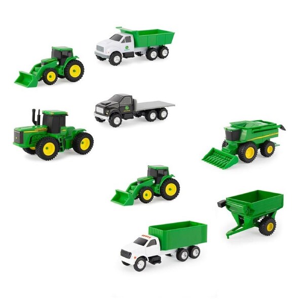 John Deere Kids 4 Piece Toy Vehicle Set Assortment
