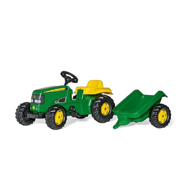 John Deere Kids Ride On Toy Rolly Tractor with Trailer 3y+