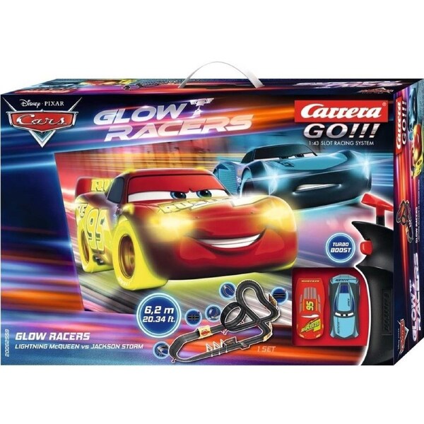 Carrera Go!!! Disney Cars Glow Racers 1:43 Slot Car Set