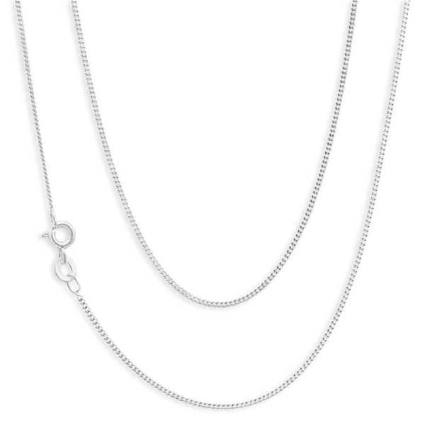 Sterling Silver 30 Gauge 55cm Curb Chain
