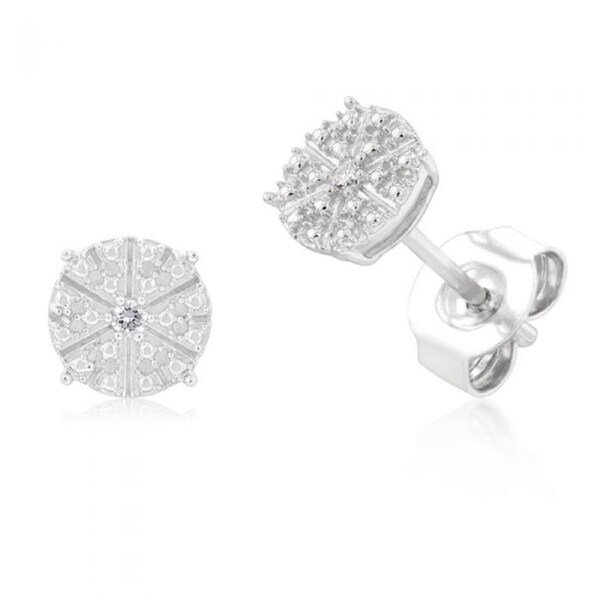 Luminesce Lab Grown 2 Diamonds Stud Earrings in Sterling Silver