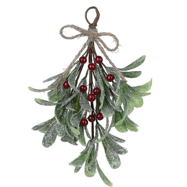 Fake Mistletoe Decoration Decorative Ornament Bouquet Sturdy Red/white 23cm Reliable Christmas Party