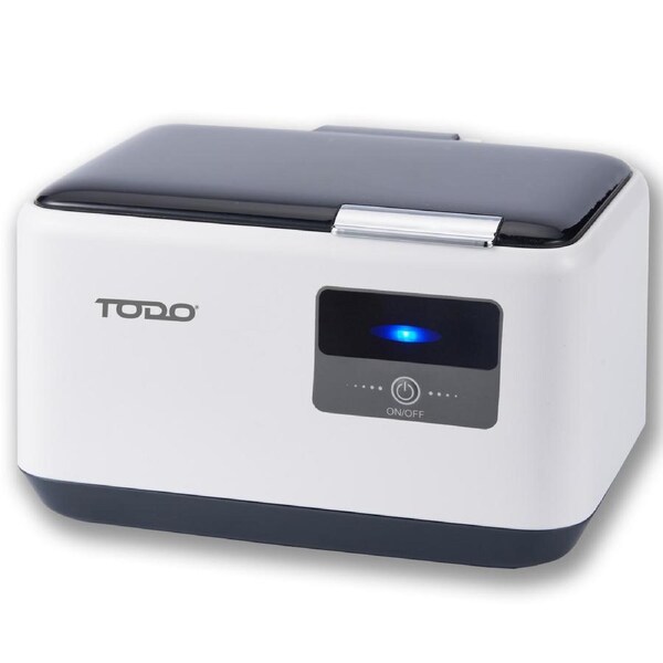 TODO Ultrasonic Cleaner Sonic Wave Jewellery Cleaner Blue LED 600ml Stainless Steel Tank 3min Cycle