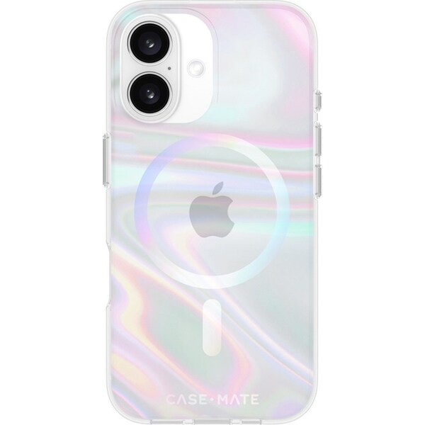 Case-Mate Soap Bubble MagSafe Phone Case Cover For Apple iPhone 16 Iridescent