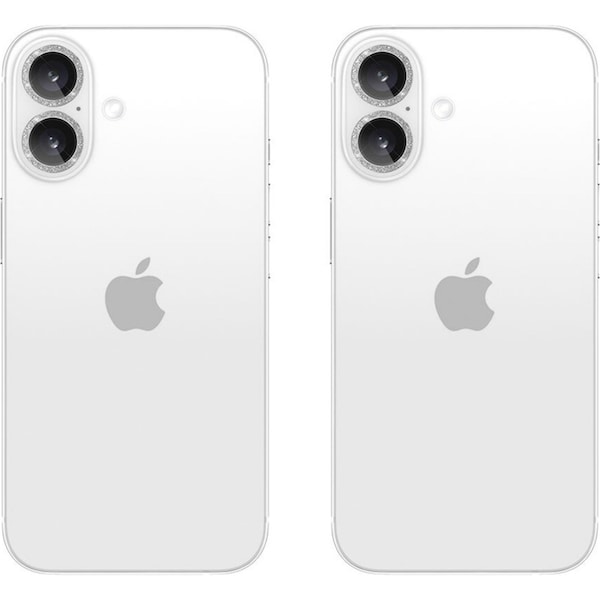2x Case-Mate Aluminum Ring Camera Lens Protector For Apple iPhone 16 Plus Clear