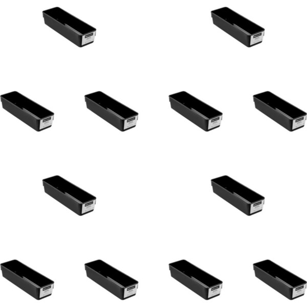 12x Boxsweden Drawer Organiser Tray Storage Container Rectangle 23x7.5cm Asst