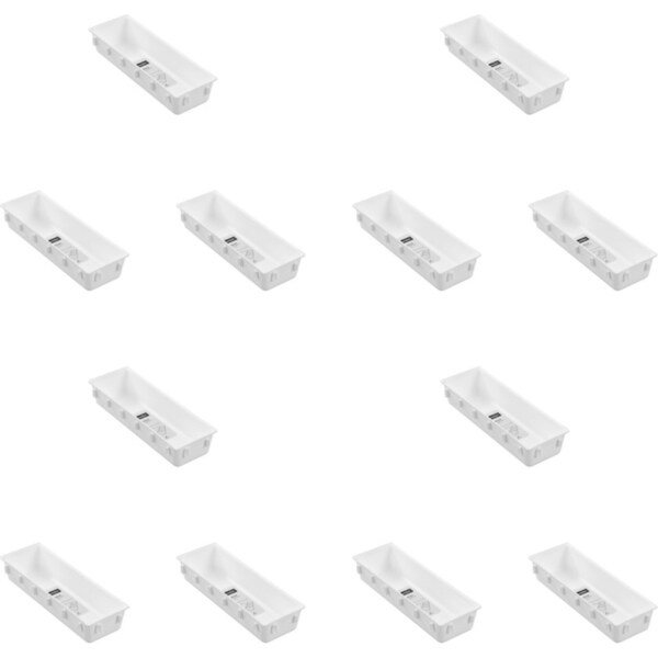 12x Boxsweden Interlock Drawer Organiser Storage Rectangle 26x8.5cm Assorted