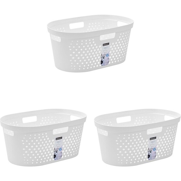 3x Boxsweden Diamond 40L Laundry Basket Dirty Clothes Hamper Storage Assorted