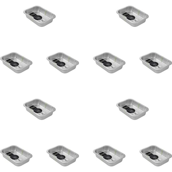 24pc Lemon & Lime Premium Smooth Wall Foil Tray Container Rect 28x20cm Silver