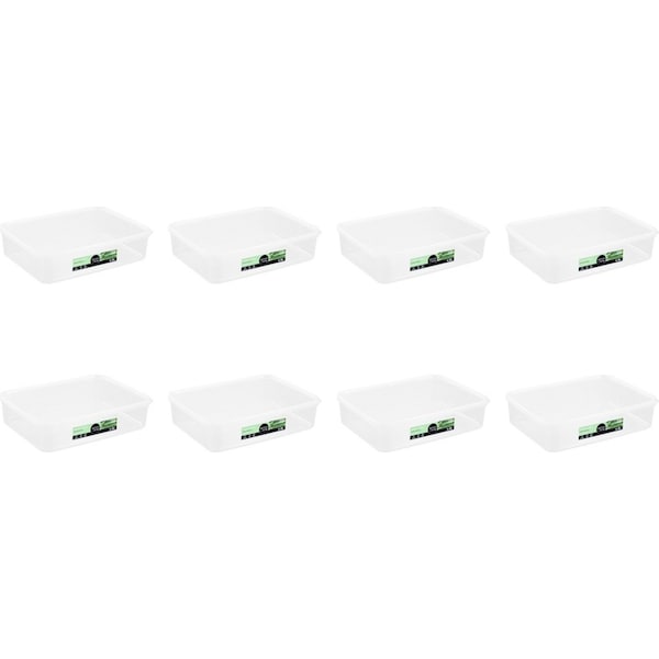 8x Lemon & Lime 4.8L Rectangle Simple Fresh Food Storage Reusable Container CLR