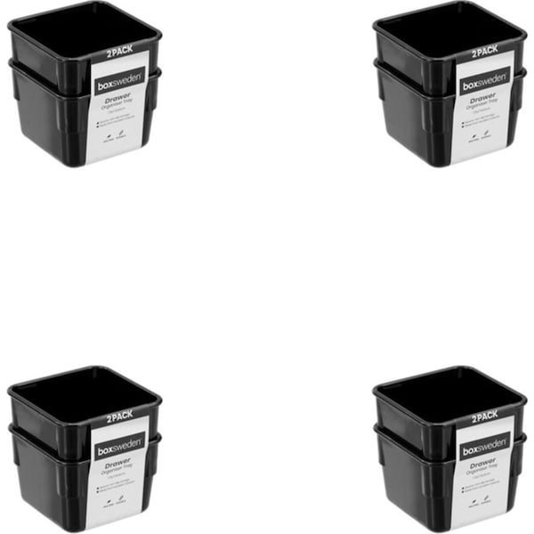 24x Boxsweden Drawer Organiser Tray Storage Container Square 7.5x5cm Assorted