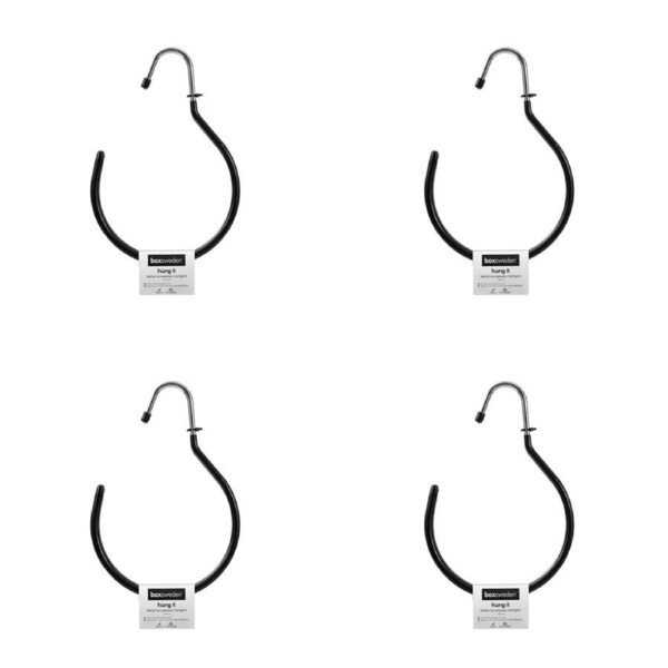 48pc Boxsweden Hangit Metal Accessory Clothes Hanger Organiser 20x13cm Black