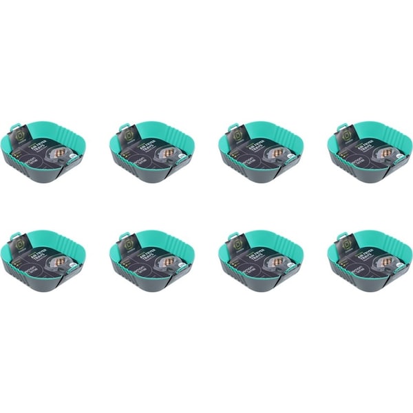 16pc Lemon & Lime Reusable Silicone Baking Air Fryer Tray Square 21x5cm Assort